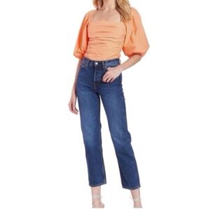 Amanda Uprichard Lucrezia Bodysuit in Coral Size Small